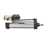 ULBTLUOYV Cilindro integrato valvola elettromagnetica standard SC pneumatica SCF32x25-500-1000 Cilindri pneumatici Set con base valvola raccordi (Scf32x175, Onecolor)