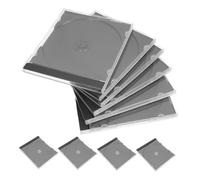 ULDIGI 10 pezzi Custodie CD Trasparenti Standard in Plastica Rigida Scatole Impilabili per Protezione Dischi Organizer Multiuso per Casa Ufficio e Scuola Custodie Singole Resistenti per