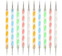 ULDIGI 10 Pezzi di Strumenti per Modellare Set di Argilla per Nail Art Stilo per Punteggiatura Strumento per Goffratura Strumento per Punteggiatura A Doppia Faccia