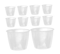 ULDIGI 10 Pezzi Set 10 Misurini Graduati in Plastica Trasparente 160 Ml per Cuociriso, Tazze Graduata per Riso Scala Precisa, Accessori Cucina per Misurazione e Cottura Riutilizzabile