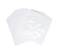 ULDIGI 100 Pezzi Bustine per CD e Dvd in Carta Bianca Finestra Trasparente e Chiusura a Aletta, Confezione per Archiviazione Facile e Protezione Dischi