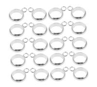 ULDIGI 100 Pezzi collegamenti del tubo pendente collegamenti con cauzioni pendenti forniture per la cauzione Provazioni di gioielli in acciaio inossidabile forniture per i ciondoli Silver