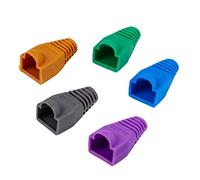 ULDIGI 100pezzi Copri-Stivali per Connettori Ethernet di Copri-Spina in Plastica per Cavi di Rete Impedisce Piegatura e Danneggiamento del Cavo Separazione Colore per Facile Identificazio