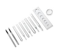 ULDIGI 11 Pezzi Kit Strumenti per Installazione Bottoni Automatici in Pelle Punzoni e Basi per Abbigliamento e Borse Set Completo Rivetti e Snap per Cucito e Riparazioni