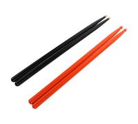 ULDIGI 2 Paia Bacchette Batteria in Legno Acero e Betulla Resistenti e Bilanciate per Pratica e Performance Arancione e Nero per Snare Marching e Batteria Elettronica