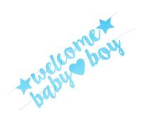 ULDIGI 2 pezzi Banner Boy Glitter per Shower e Gender Reveal Decorazione Festa Nascita Elegante e Versatile per Annuncio Arrivo