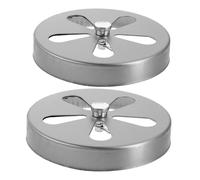 ULDIGI 2 Pezzi Copertura della griglia del ferito VENTO AIR Salite di scarico Copertura di sfiato in acciaio inossidabile Prese d'aria Coperchio di sfiato in acciaio inossidabile Silver