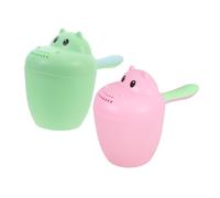 ULDIGI 2 Pezzi Risciacquo Shampoo Bambini Tazza Risciaq Lavandino Paletta Bagno Bambini Cucchiaio Doccia Giardino Lavaggio Facile Previene Acqua Occhi