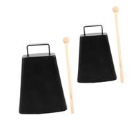 ULDIGI 2 Set Musicali in Metallo Bacchette Strumento Percussione Manuale Leggero e Facile da Impugnare per Eventi Sportivi e Matrimonio Finitura Nera Elegante