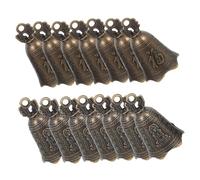 ULDIGI 20 Pezzi Campanelle Feng Shui in Metallo Vintage Mini Campane Cinesi Antiche per Decorazioni Esterne Ciondoli per Giardino Auto Collari Animali Misto con Simboli Guanyin e Fortuna