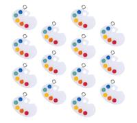 ULDIGI 20 Pezzi Ciondolo Pittore in Pp Bianco per Creazioni Gioielli e Portachiavi, Accessori Creativi per Artigianato e Decorazioni Fai-da-te