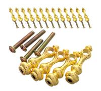 ULDIGI 20 Pezzi Tappi Terminali in Ferro Dorato M4 per Montanti Ringhiera Armadio, Accessori Decorativi per Mobili con Assemblaggio Rapido, per Cantinette e Mobili