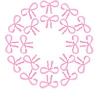 ULDIGI 25 Pezzi Marcatori per Bicchieri in Acrilico Fiocco Rosa Eleganti e Facili da Installare per Feste Sociali e Cocktail Party