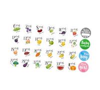 ULDIGI 28 Pezzi Adesivi per Gravidanza Settimanali Colore Assortito Facili da Rimuovere Sicuri per Maternità Adatti a Growth Keepsake e Foto Maternità