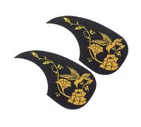 ULDIGI 2pezzi Guardia Di Chitarra Autoadesiva Decorativa Per Protezione Su Chitarre Acustiche Design Forma Di Goccia Con Colibrì Dorato Resistente Ai Graffi