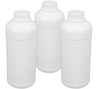 ULDIGI 3 Bottiglie di Reagenti Vuote da 1 Litro in Hdpe con Tappo a Vite Bottiglie Grandi per Liquidi e Campioni di Laboratorio Contenitori Chimici Resistenti e Sigillati per Uso