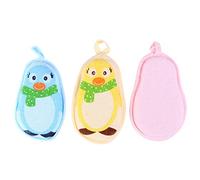 ULDIGI 3pezzi Spugna da Bagno per Bimbi Asciugamano Creativo Cordino Materiale Resistente e Morbido per Ragazzo Ragazza e Bagnoschiuma