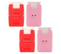 ULDIGI 4 Pezzi Contatore Punti per Maglieria Manuale in ABS da Rosso e Rosa Strumento Leggero e Portatile per Lavori Maglia e Uncinetto Contapunti Preciso per Progetti Fai da Te