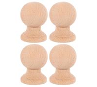 ULDIGI 4 Pezzi di terminali per Pali da terrazza, terminali in Legno Non verniciati, per la Sostituzione del Cappuccio della Recinzione e per la Decorazione del Giardino Esterno, 3,15" x