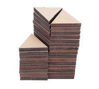 ULDIGI 40 Pezzi Piastrelle Triangolari in Legno per Decorazioni Fai da Te Forme in Legno Non Verniciate per Progetti Creativi Adatte per e Spazi Commerciali