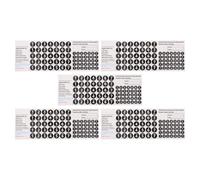 ULDIGI 5 Pezzi 5 Adesivi per Note Flauto di Pan 18/16 Canne, Etichette Adesive per Notazione Musicale, Accessori per Strumenti a Fiato, Pratiche Didattiche per Principianti, Resistente