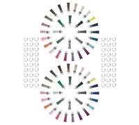 ULDIGI 60set Nappe per Gioielli Portachiavi con Nappe in Similpelle con Anelli di Congiunzione per Braccialetti Materiali Grezzi e Artigianali