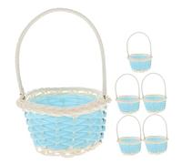 ULDIGI 6pezzi Cesta Intrecciata Con Manico Per Decorazioni e Immagazzinaggio Per Matrimoni e Feste Di Compleanno