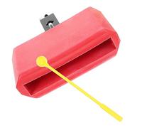 ULDIGI Accessorio per Percussioni a Tamburo Rosso in Plastica e Metallo, Campanaccio Portatile Morsetto di Montaggio e Martello, Supporto per Batteria, Adatto a Vari Stili Musicali