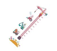 ULDIGI Adesivi Murali per Cameretta Bambini 2 Pezzi a Forma di Torre Gru in Pvc Facili da Applicare Decorazione da Parete Divertente per Camera Ragazzi