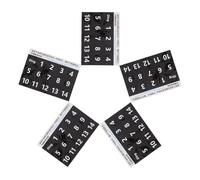 ULDIGI Adesivi per Note Musicali Handpan 5 Pezzi Etichette Adesive Numeriche Nere per Batteria a Lingua Resistente e Rimovibile per Esercizi e Identificazione Strumenti per