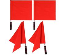 ULDIGI Bandiere di Segnalazione Manuali da Corsa 4 Pezzi Impugnatura Comoda per Arbitri di Calcio e Gare su Pista