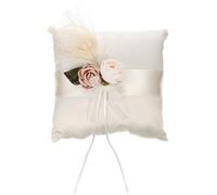 ULDIGI Bianco Cuscino Portafedi Decorativa per Cerimonia Nuziale in Raso | Cuscino Porta Fedi Matrimonio, Cuscinetto per Fedi Matrimonio, Accessorio Bianco per Anelli