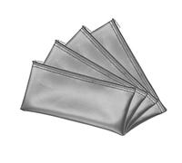 ULDIGI Borsa per Microfono in PU Zip, Set da 4 Pezzi Nero | Custodia Antipolvere, Uso in Casa e Durante Registrazioni, per Microfoni Dinamici e Piccoli Altoparlanti