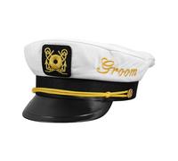 ULDIGI Cappello Capitano Marinaio Elegante per Addio al Celibato e Matrimonio Accessorio Marittimo Unisex Comodo per Feste Tema