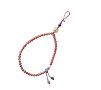 ULDIGI Catena Telefono Corta in Pietra Rossa Cinturino da Polso Leggero e Staccabile Laccio Resistente per Cellulare Design Cinese Tradizionale Facile da Agganciare e Rimuovere