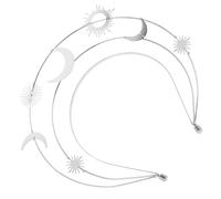 ULDIGI Cerchietto Luna e Stella a Cinque Punte Argento, per Sposa Donna