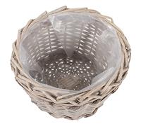 ULDIGI Cesto Woven Organizer Per Piante Indoor Elegante Vaso Rattan Per Decorazione Scrivania Stile Rustico Versatile e Leggero Adatto Per Piante Grasse e Fiori Naturali