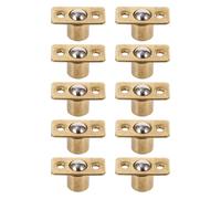 ULDIGI Chiusura Sfera in Rame per Mobili Porta Armadio, Set da 10 Pezzi, Funziona per Apertura Fluida e Mantiene Porta Chiusa, Accessorio per Mobili Oro