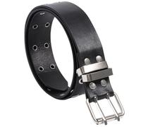 ULDIGI Cintura Punk Doppia Fori in Stile Rock Nero Robusta per Uomo e Donna Adatta per Abbigliamento Quotidiano