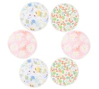 ULDIGI Coppette Assorbilatte Lavabili e Traspiranti per Maternità, Riutilizzabili in Fibra di Bambù Protezione Anti-perdite, Morbide e Confortevoli, Confezione da 6 Pezzi Stile Casuale