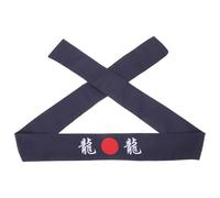 ULDIGI Fascia Sportiva da Karate in Cotone Blu, Assorbente e Sicura, Stile Giapponese Creativa per Esercizi e Uso Quotidiano