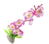 ULDIGI Figura Decorativa Fiore di Prugno Artificiale per Piatti di Sushi in Plastica Rosa, Design Realistico e Delicato, per Ristoranti e Negozi di Cucina Giapponese