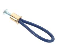 ULDIGI Maniglia in Corda e Pomello Rustico in Pelle Blu Mare Profondo Dettagli Dorati per Armadi e Cassetti, Adatta a Mobili Bagno e Credenze Minimaliste