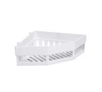 ULDIGI Mensola Bagno Angolare Bianca Foratura Portaoggetti Muro con Design Traforato per Drenaggio Montaggio Parete Facile e Resistente Organizer per Saponi e Dentifricio Ottimizza e