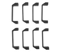 ULDIGI Nailon Nero 8 Pezzi Maniglia Quadrata per Armadi e Porte | Impugnatura Comoda, Facile da Installare, Superficie Liscia senza Sbavature, per Casa e Locali Tecnici