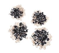 ULDIGI Occhi e Nasi Sicurezza Plastica Nera Ovali con Rondelle per Pupazzi e Animali di Peluche all'Uncinetto Materiale Resistente e Facile da Assemblare