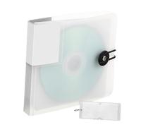 ULDIGI Organizer Cd Dvd Portatile Per 12 Dischi Cerniera e Design Razionale, Custodia Protettiva Leggera Per Uso Quotidiano e Viaggi, Bianco