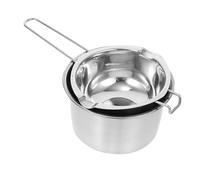 ULDIGI Pentola per Sciogliere Cioccolato in Acciaio Inox 201 da 600ml Gancio Frontale, Pentola a Bagnomaria per Burro, Formaggio e Caramelle, Caldaia per Fondere Cera e Dolci, Uso Cucina