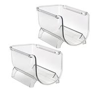 ULDIGI Portabottiglie 2 Pezzi Impilabile in Pet Trasparente Design Semplice e Generoso per Tavolo da Pranzo per Vino e Piano Cucina