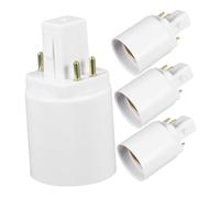 ULDIGI Portalampada Convertitore G24q A E27 4 Pezzi Adattatore Per Lampadine Led A 4 Pin Ricambio Per Ufficio E Casa